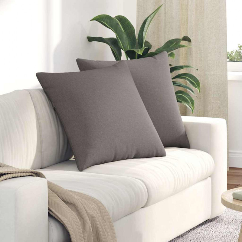 Poduszki na sofę 2 pcs Ciemnoszary 80 x 80 cm tkanina