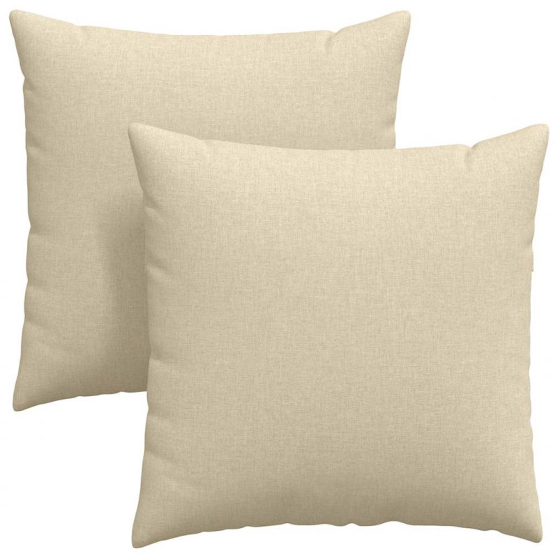 Poduszki na sofę 2 pcs Kremowy 80 x 80 cm tkanina
