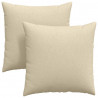 Poduszki na sofę 2 pcs Kremowy 80 x 80 cm tkanina