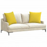 Poduszki na sofę 2 pcs Jasnożółty 80 x 80 cm tkanina