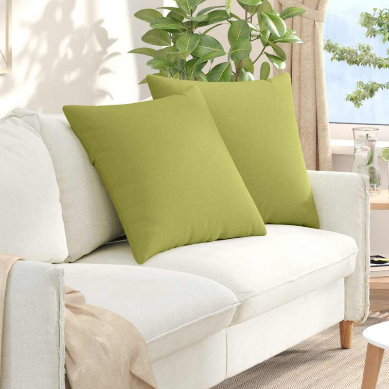 Poduszki na sofę 2 pcs Jasnozielony 80 x 80 cm tkanina