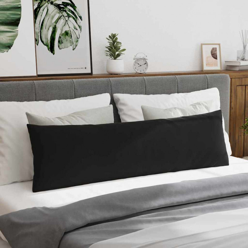 Poduszki na sofę 2 pcs Czarny 145 x 40 cm Tkanina sztruksowa