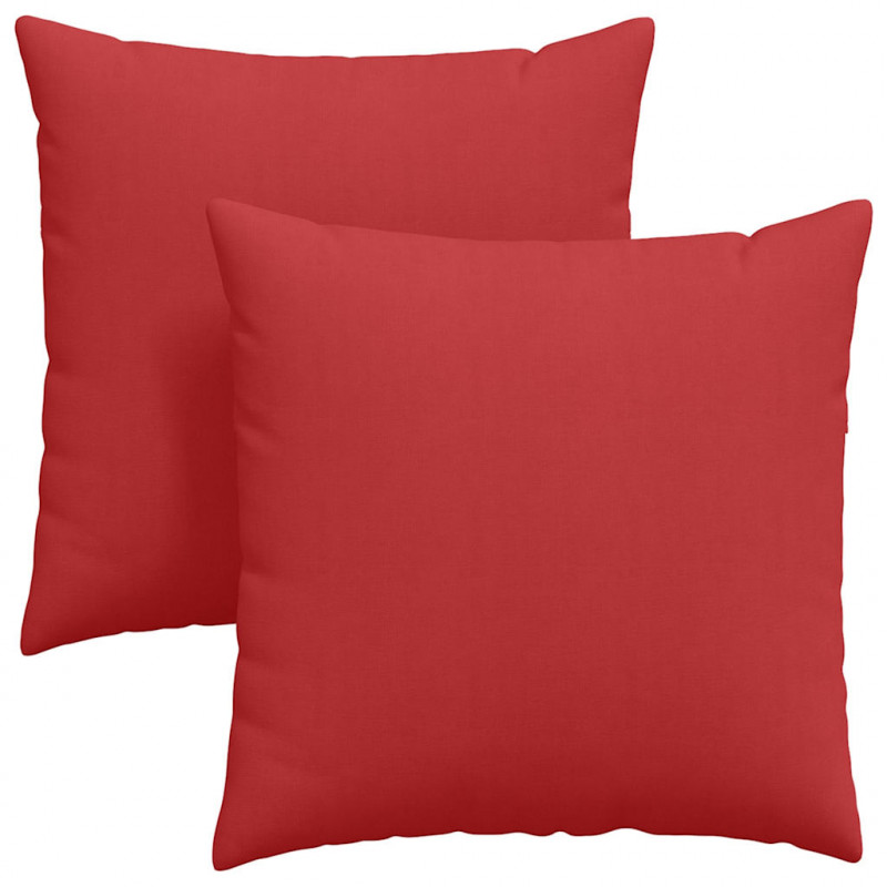 Poduszki na sofę 2 pcs Czerwony 80 x 80 cm tkanina