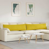 Poduszki na sofę 2 pcs Żółty 145 x 40 cm Tkanina sztruksowa