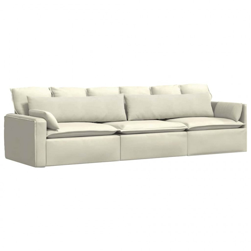 Poduszki na sofę 2 pcs Kremowy 145 x 40 cm Tkanina sztruksowa