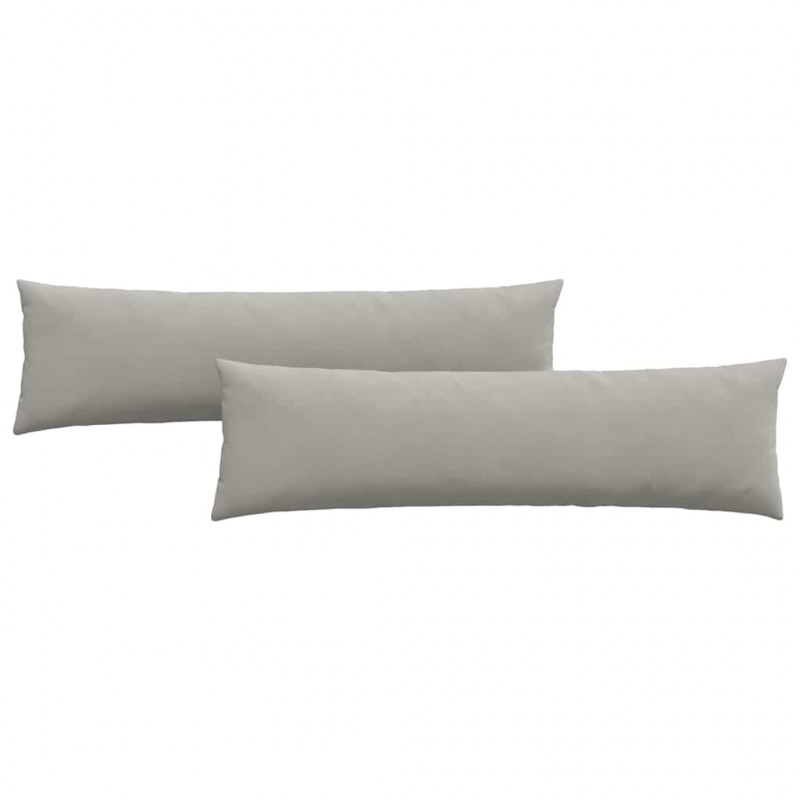 Poduszki na sofę 2 pcs Jasnoszary 145 x 40 cm tkanina