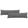 Poduszki na sofę 2 pcs Ciemnoszary 145 x 40 cm tkanina