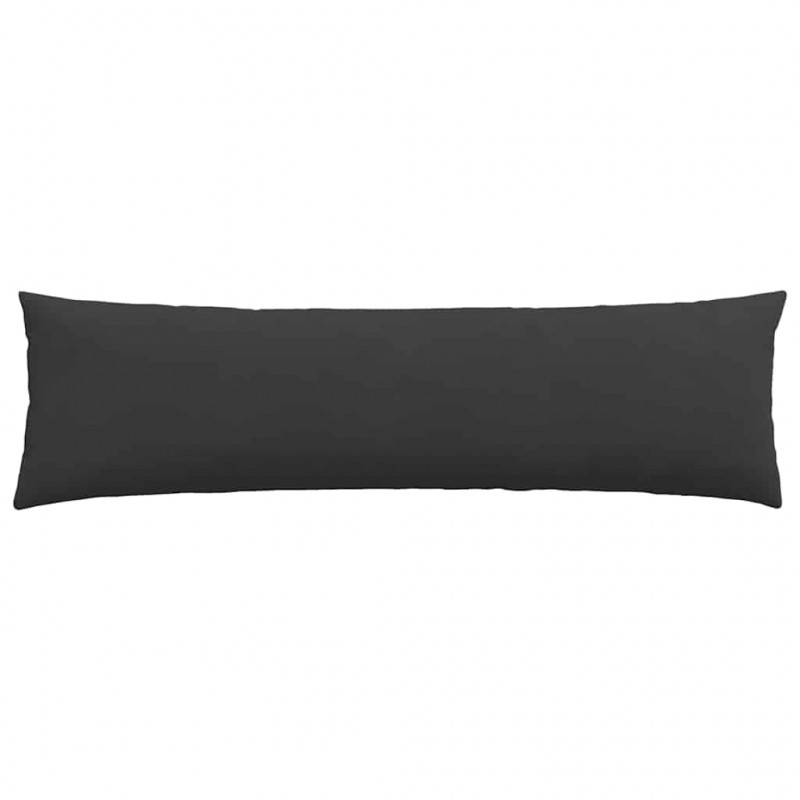 Poduszki na sofę 2 pcs Czarny 145 x 40 cm tkanina