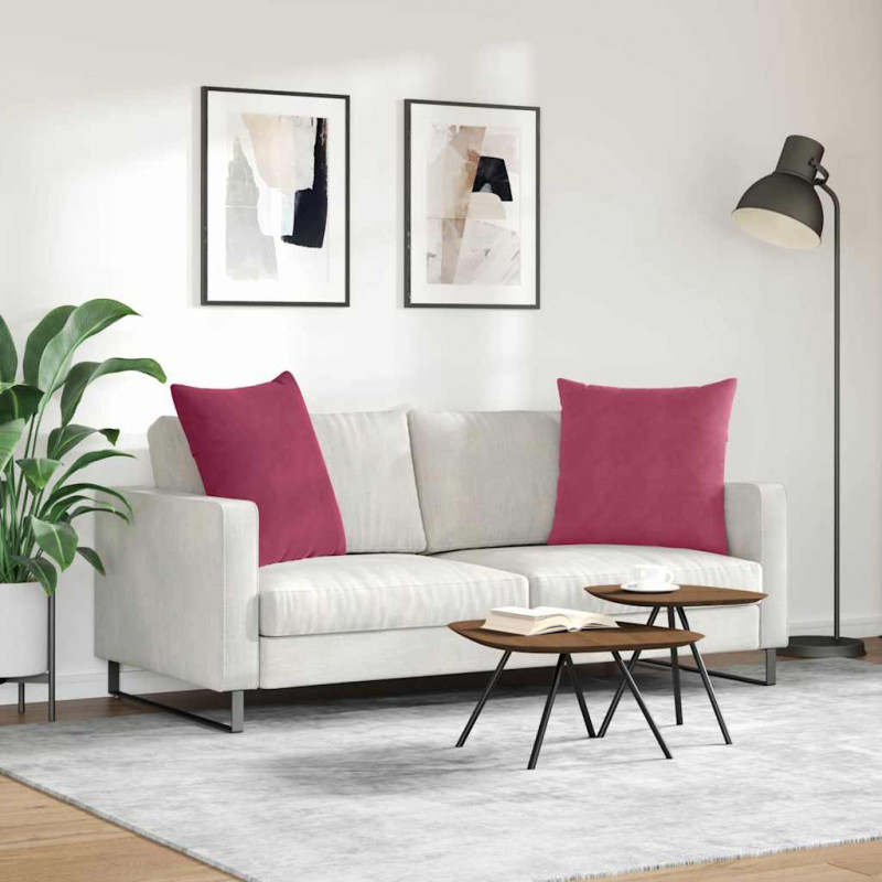 Poduszki na sofę 2 pcs Czerwone wino 80 x 80 cm