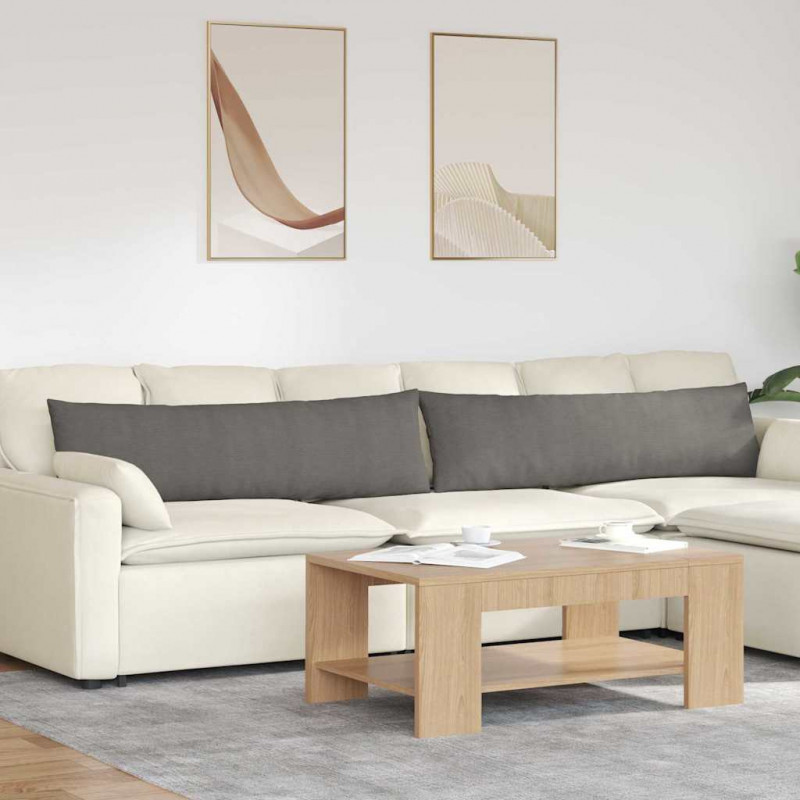 Poduszki na sofę 2 pcs Jasnoszary 145 x 40 cm