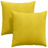 Poduszki na sofę 2 pcs Żółty 80 x 80 cm Tkanina sztruksowa