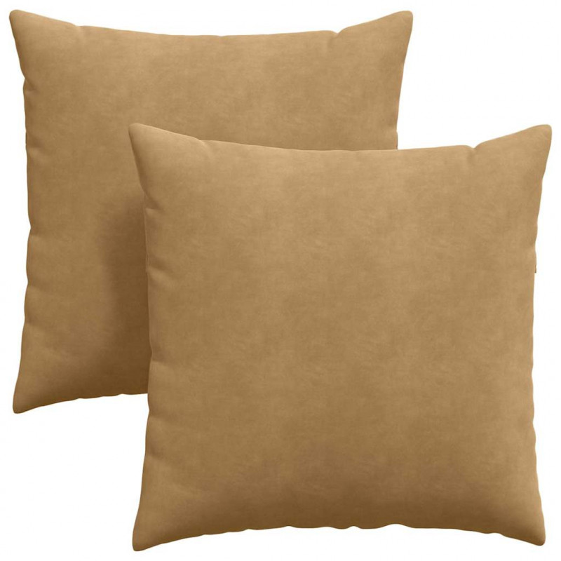 Poduszki na sofę 2 pcs Brązowy 80 x 80 cm Tkanina sztruksowa