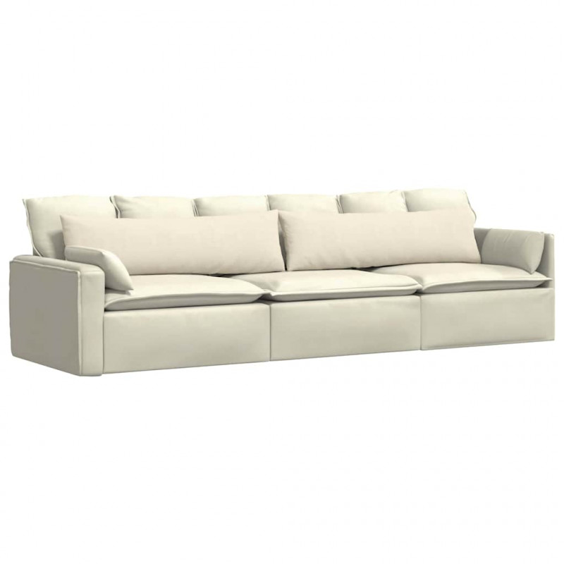 Poduszki na sofę 2 pcs Kremowy 145 x 40 cm Tkanina sztruksowa
