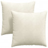 Poduszki na sofę 2 pcs Kremowy 80 x 80 cm Tkanina sztruksowa