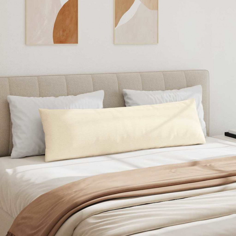Poduszki na sofę 2 pcs Kremowy 145 x 40 cm Tkanina sztruksowa