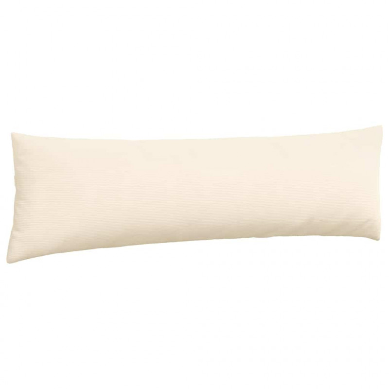 Poduszki na sofę 2 pcs Kremowy 145 x 40 cm Tkanina sztruksowa