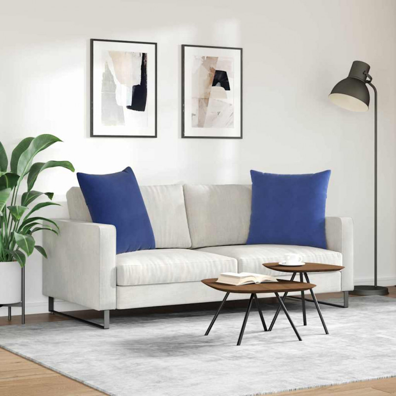 Poduszki na sofę 2 pcs Niebieski policyjny 80 x 80 cm