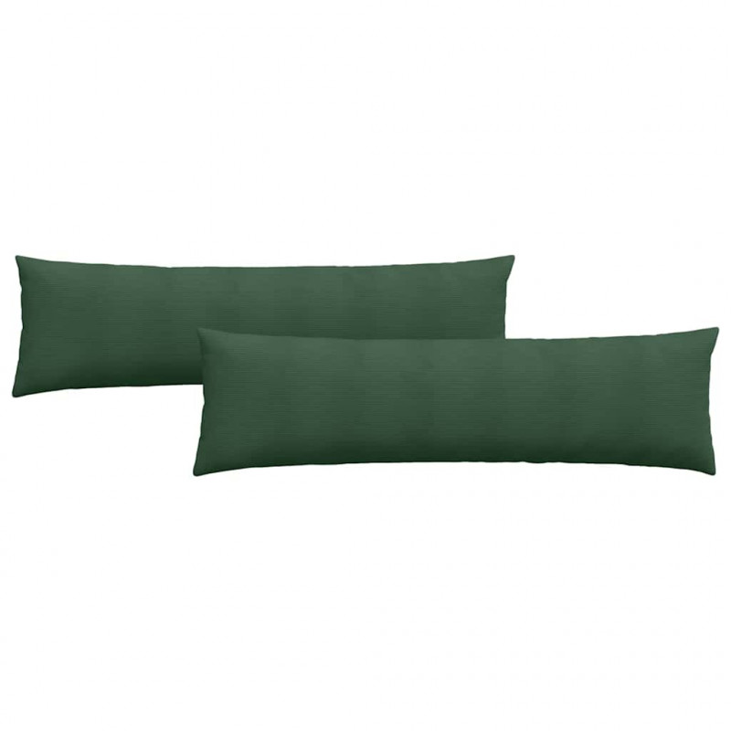 Poduszki na sofę 2 pcs Ciemna zieleń 145 x 40 cm