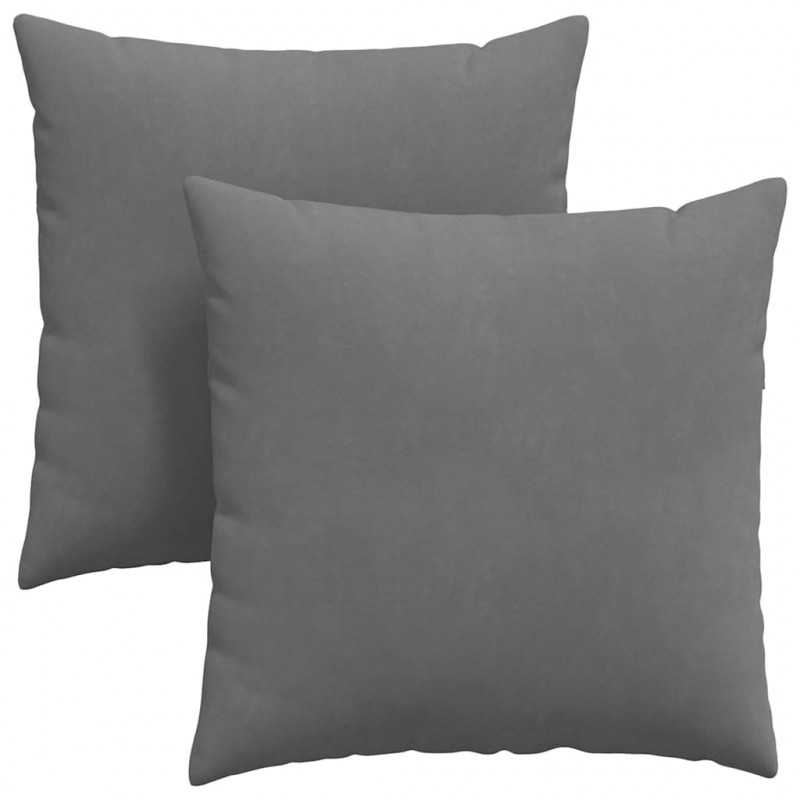 Poduszki na sofę 2 pcs Ciemnoszary 80 x 80 cm tkanina