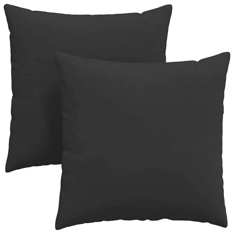 Poduszki na sofę 2 pcs Czarny 80 x 80 cm tkanina