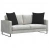 Poduszki na sofę 2 pcs Czarny 80 x 80 cm tkanina