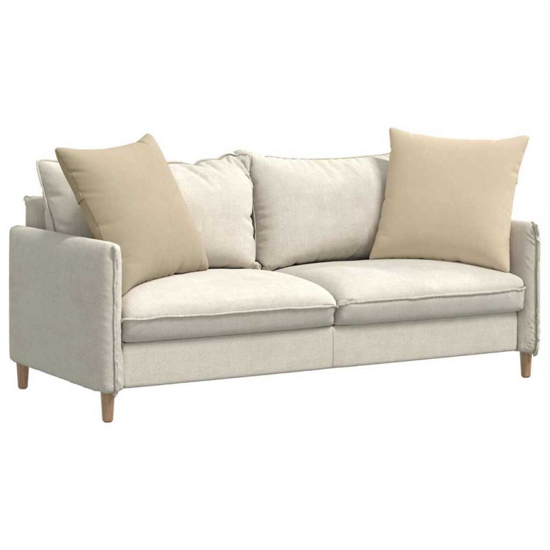Poduszki na sofę 2 pcs Kremowy 80 x 80 cm tkanina