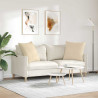 Poduszki na sofę 2 pcs Kremowy 80 x 80 cm tkanina