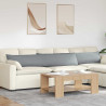 Poduszki na sofę 2 pcs Jasnoszary 200 x 40 cm tkanina