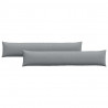 Poduszki na sofę 2 pcs Jasnoszary 200 x 40 cm tkanina