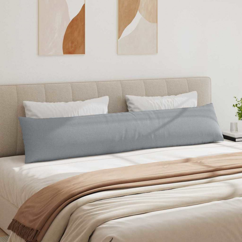 Poduszki na sofę 2 pcs Jasnoszary 200 x 40 cm tkanina