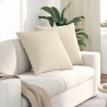 Poduszki na sofę 2 pcs Beżowy 80 x 80 cm tkanina