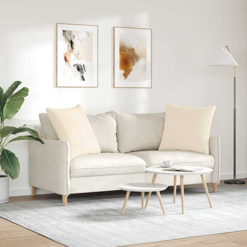 Poduszki na sofę 2 pcs Beżowy 80 x 80 cm tkanina