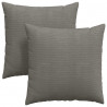 Poduszki na sofę 2 pcs Jasnoszary 80 x 80 cm Tkanina sztruksowa