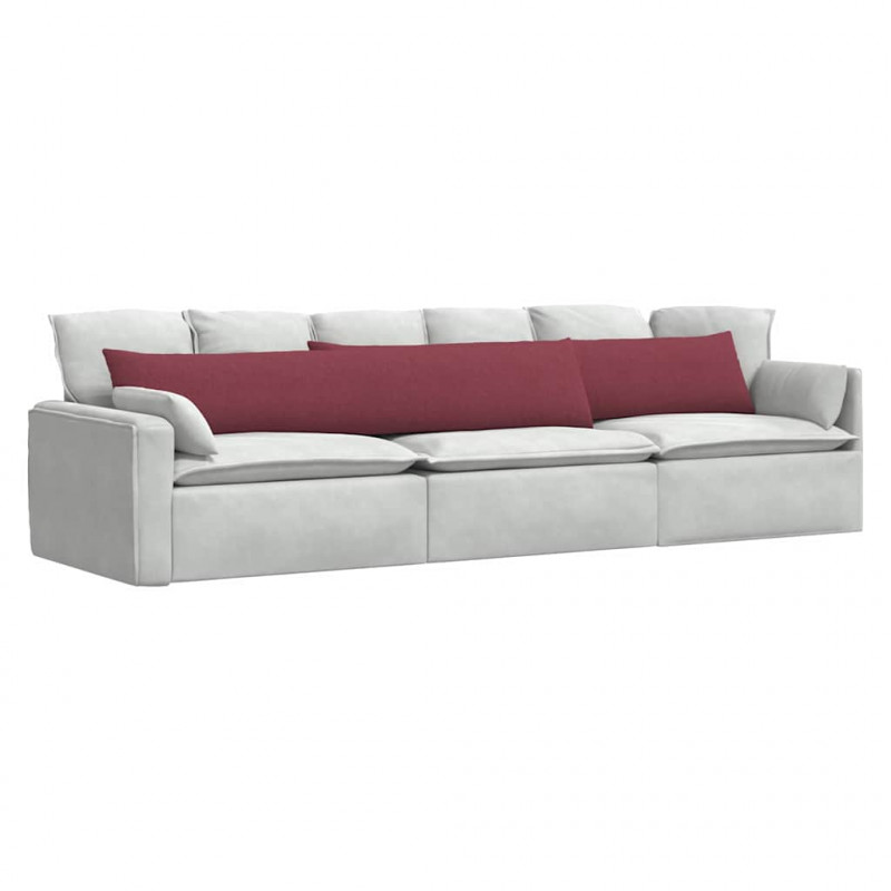Poduszki na sofę 2 pcs Czerwone wino 200 x 40 cm tkanina