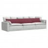 Poduszki na sofę 2 pcs Czerwone wino 200 x 40 cm tkanina