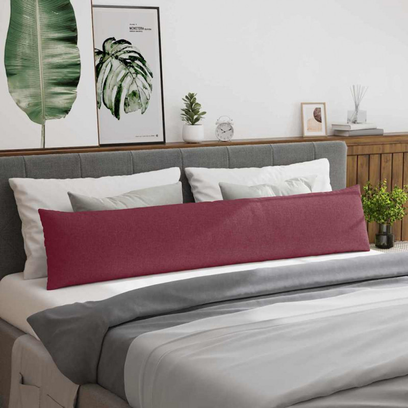 Poduszki na sofę 2 pcs Czerwone wino 200 x 40 cm tkanina