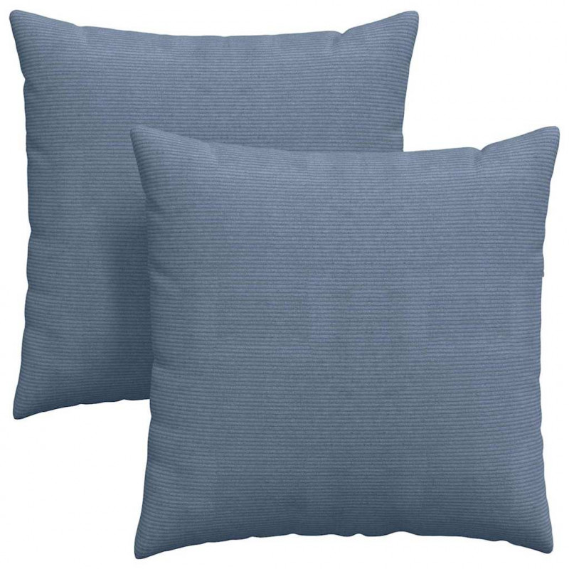 Poduszki na sofę 2 pcs Niebieski 80 x 80 cm Tkanina sztruksowa