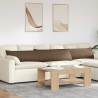 Poduszki na sofę 2 pcs Brązowy 200 x 40 cm tkanina