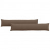 Poduszki na sofę 2 pcs Brązowy 200 x 40 cm tkanina