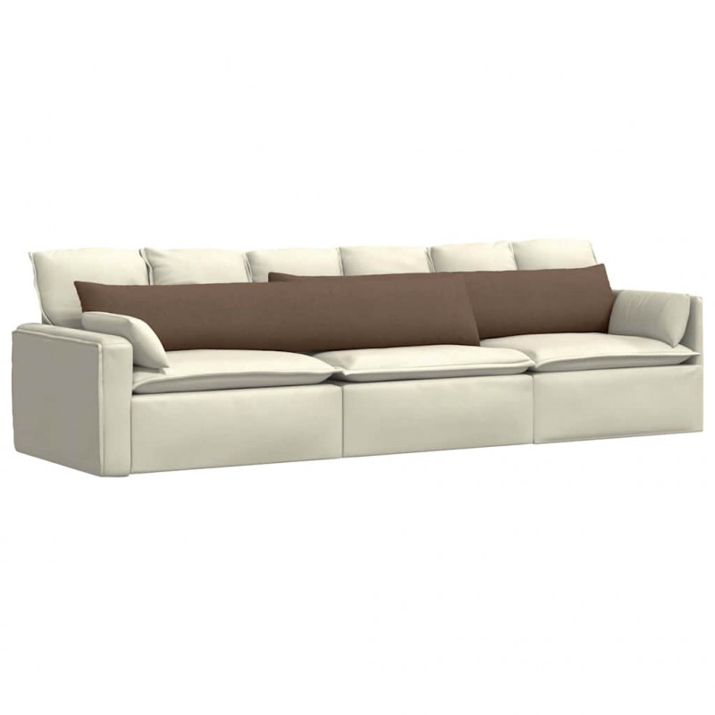 Poduszki na sofę 2 pcs Brązowy 200 x 40 cm tkanina