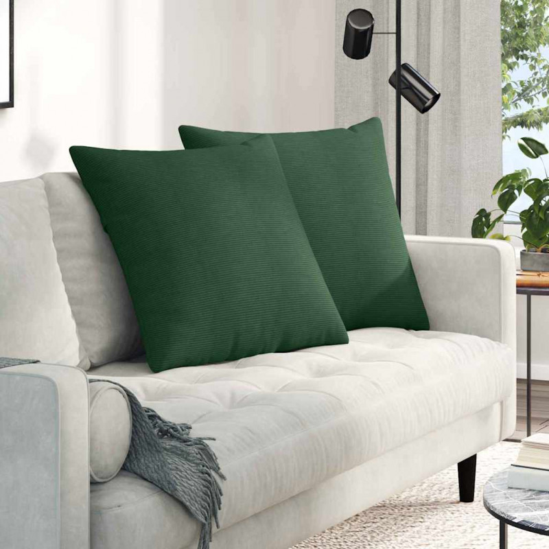 Poduszki na sofę 2 pcs Ciemna zieleń 80 x 80 cm