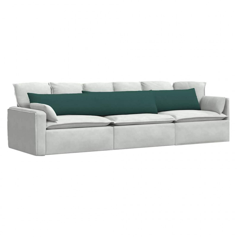 Poduszki na sofę 2 pcs Ciemna zieleń 200 x 40 cm tkanina