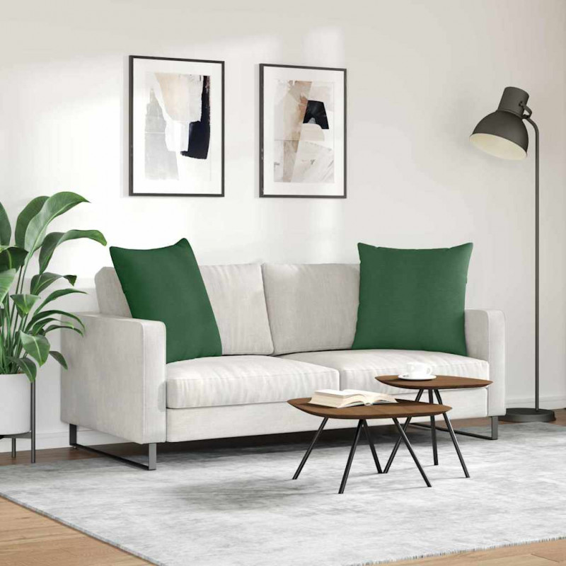 Poduszki na sofę 2 pcs Ciemna zieleń 80 x 80 cm