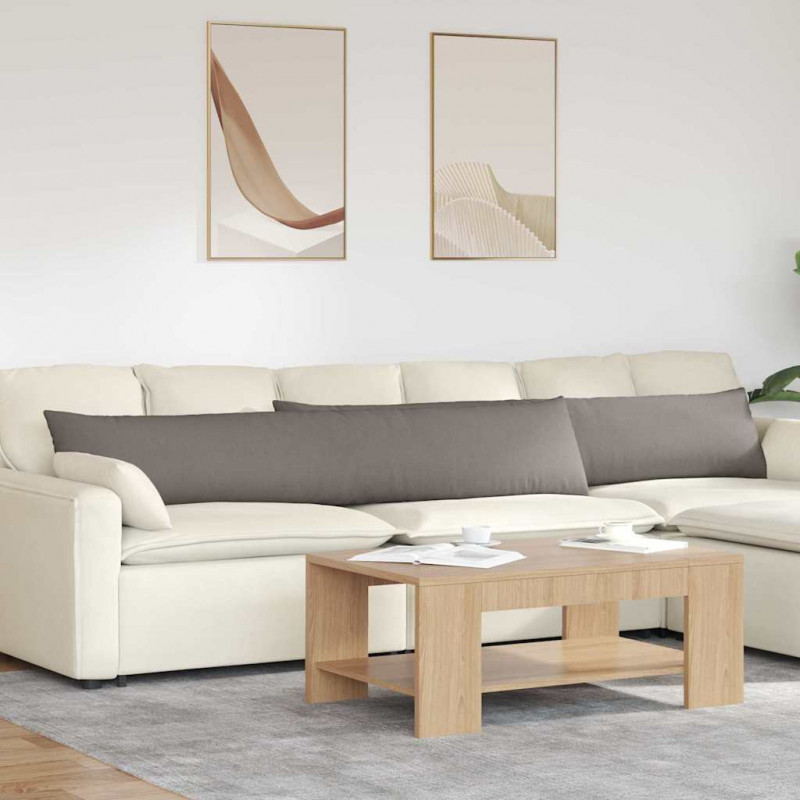Poduszki na sofę 2 pcs Ciemnoszary 200 x 40 cm tkanina
