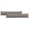 Poduszki na sofę 2 pcs Ciemnoszary 200 x 40 cm tkanina
