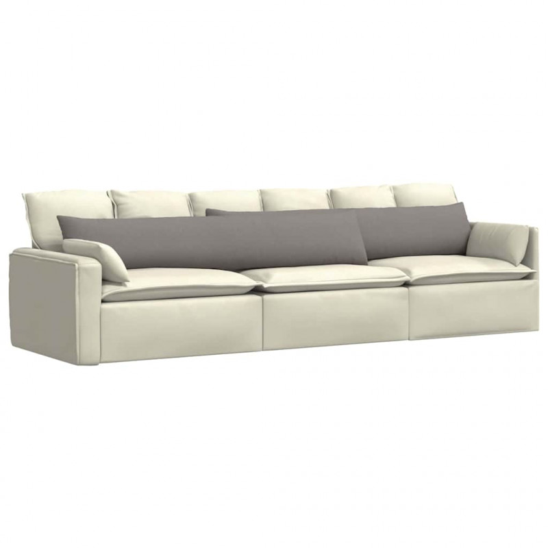 Poduszki na sofę 2 pcs Ciemnoszary 200 x 40 cm tkanina
