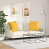 Poduszki na sofę 2 pcs Jasnożółty 80 x 80 cm Tkanina sztruksowa