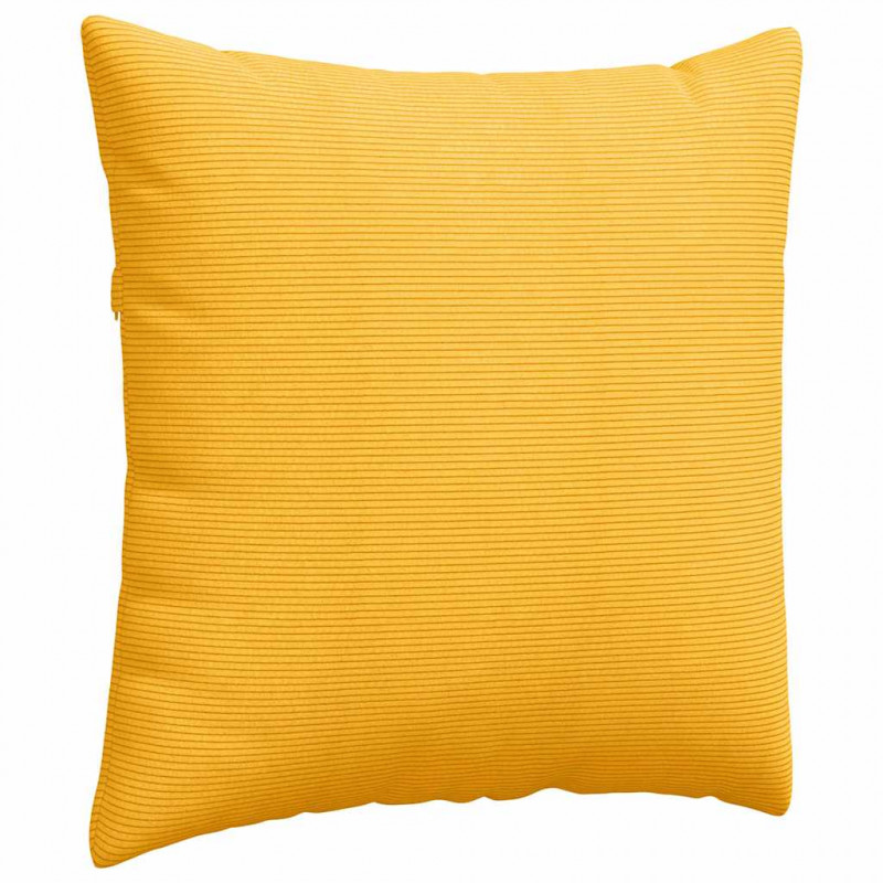 Poduszki na sofę 2 pcs Jasnożółty 80 x 80 cm Tkanina sztruksowa