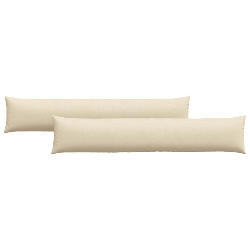 Poduszki na sofę 2 pcs Kremowy 200 x 40 cm tkanina