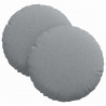 Poduszki na siedziska 2 pcs Jasnoszary Ø30 x 13 cm tkanina